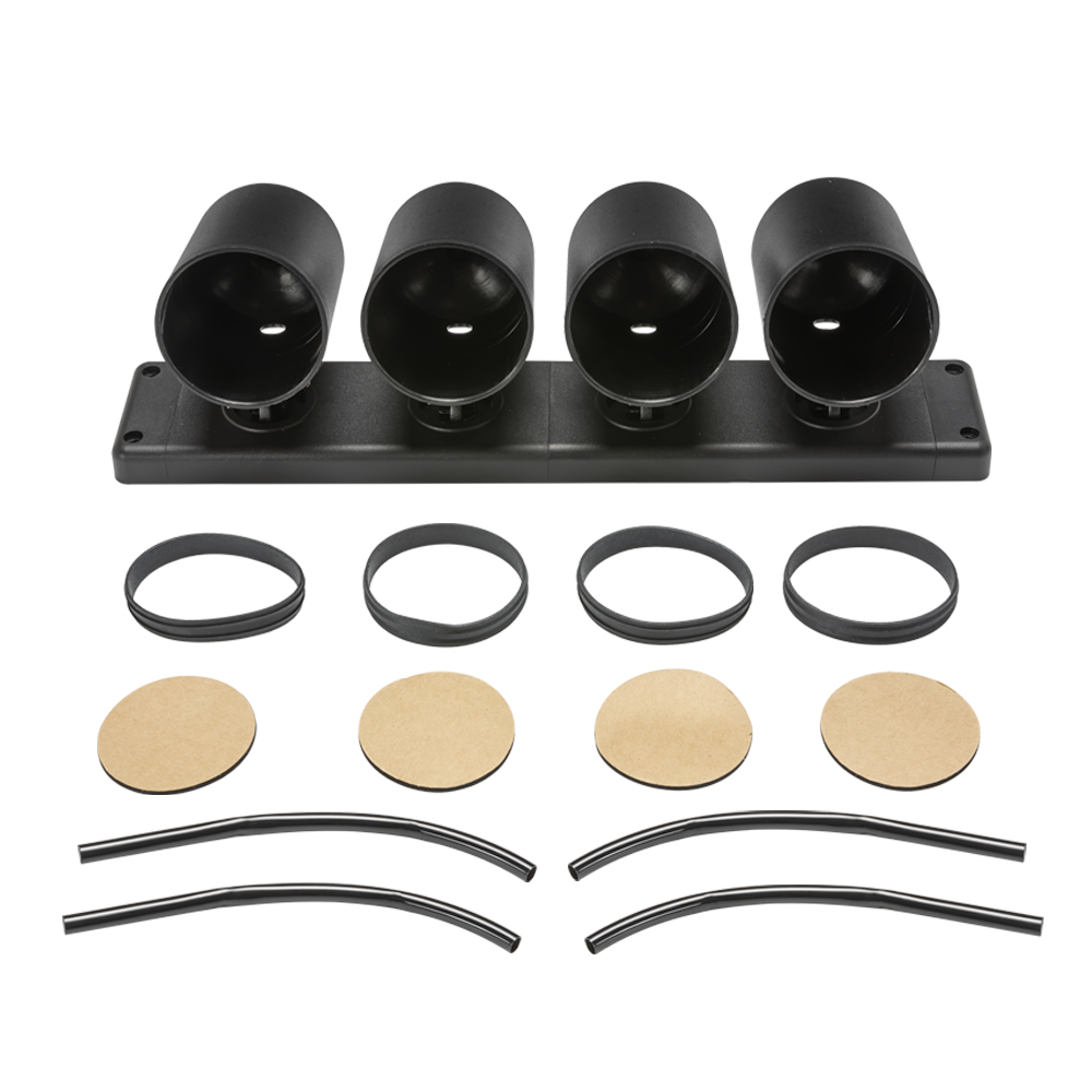 GlowShift 52mm Universal Quad Gauge Swivel Dashboard Dash Mounting Pod